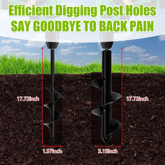 Buy Once, Use for 10 Years - Garden Auger Drill Bit, Heavy Duty Steel for Fast & Easy Planting